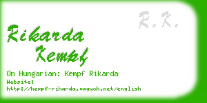 rikarda kempf business card